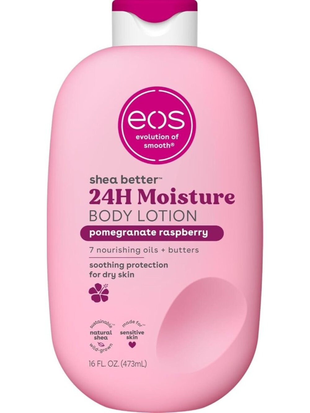 EOS Shea Better Body Lotion Pomegranate Rasberry 24H Moisture 16 fl.oz
